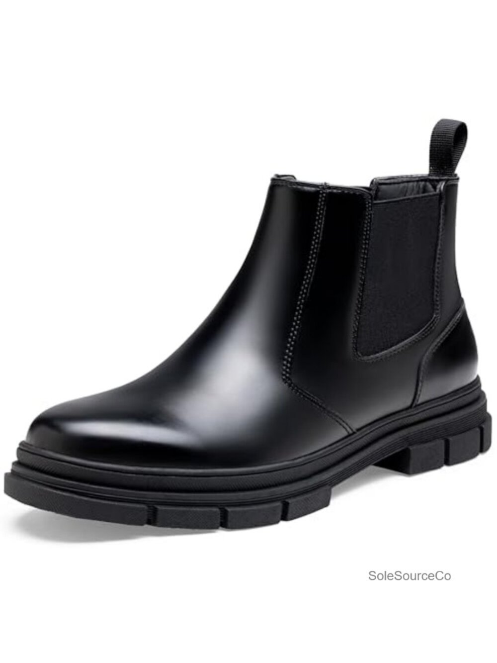 Mens Chelsea Boots Synthetic Leather Slip-On Ankle Dress Boots